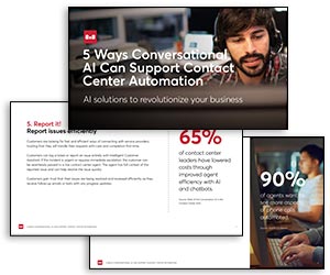 eBook: 5 Ways Conversational  AI Can Support Contact Center Automation Thumbnail
